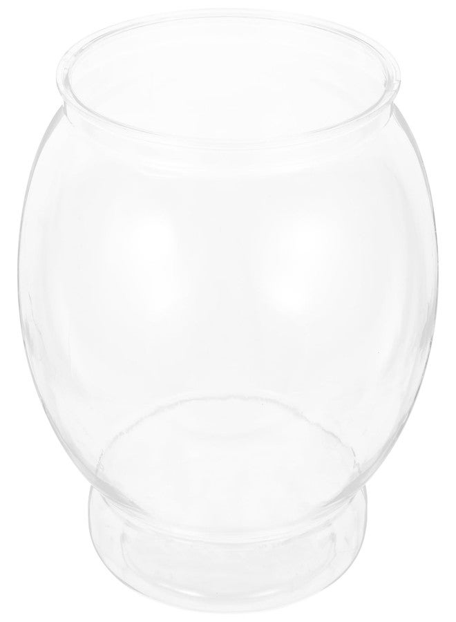 POPETPOP Plastic Fish Bowls Round Aquarium Clear Fish Keeper Fishbowl Vase Pot for Wedding Party Event Christmas Holiday Home Decor 18cm - Image 1